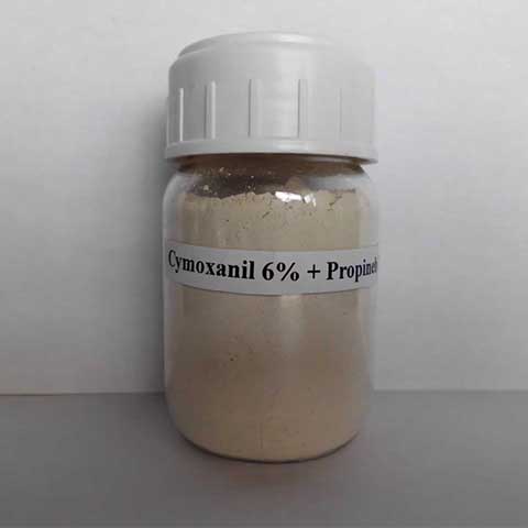 Cymoxanil； CAS NO 57966-95-7; fungicide for pathogens on potatoes and other crops